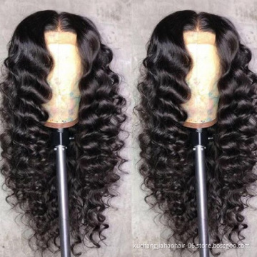 Factory store loose deep 100% virgin 360 straight brazilian hair frontal hd wig full lace front cuticle aligned human hair wigs